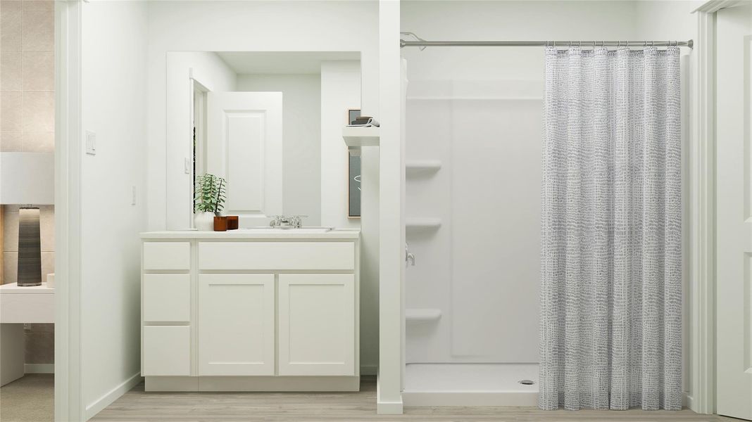 Furnished interior view inside a new home in Pradera, Uhland (Image 3).