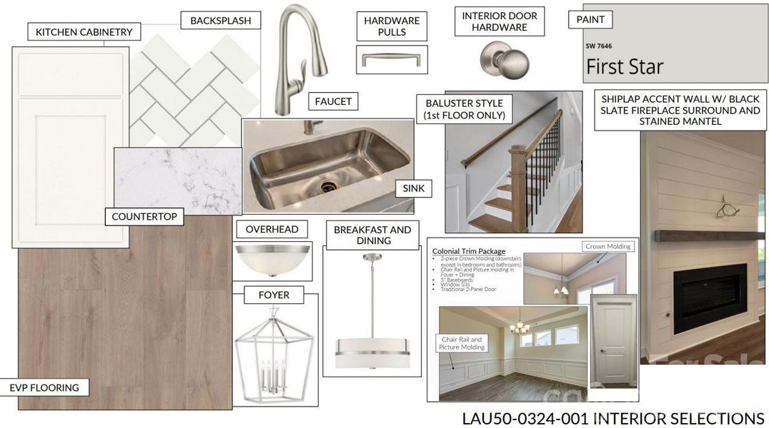 Visual representation of interior selections