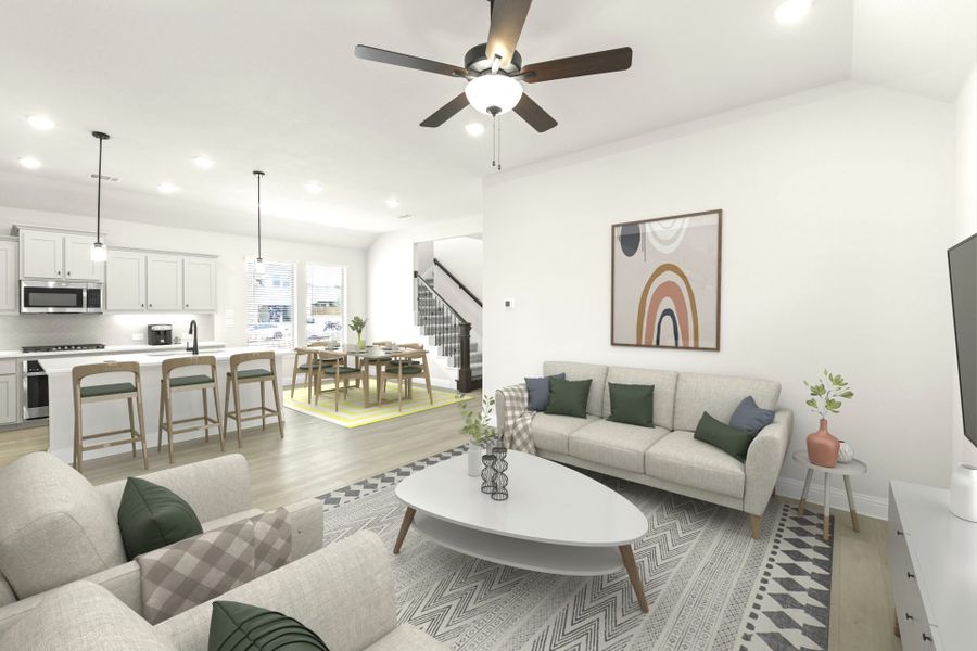 Furnished interior view inside a new home in La Terra at Uptown Celina, Celina (Image 9).