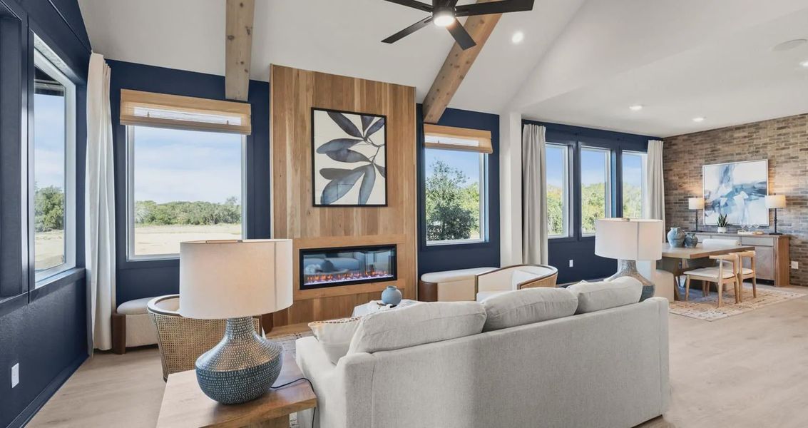 Furnished interior view inside a new home in Stream Waters, Buda (Image 10).