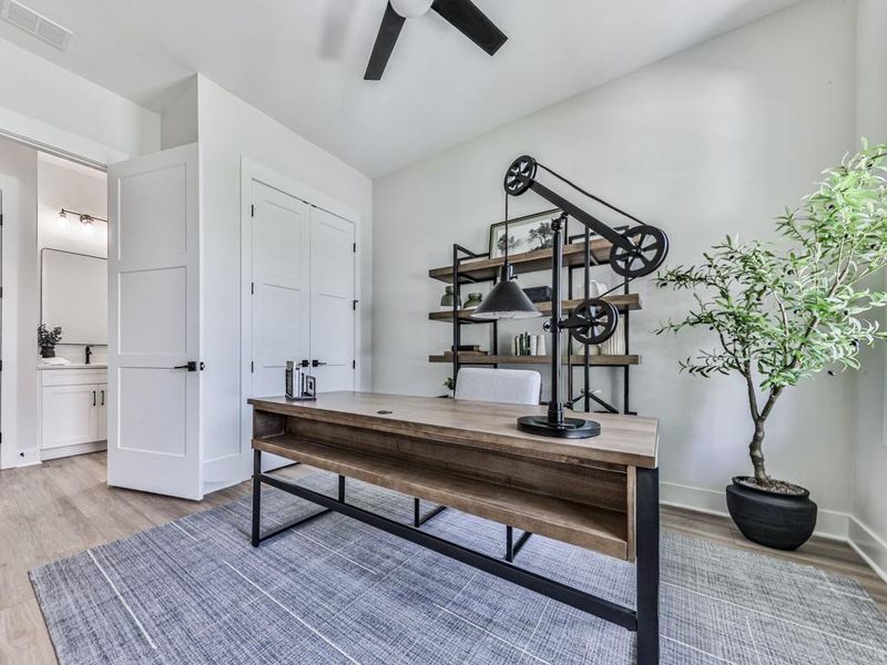 Furnished interior view inside a new home in , Holly Springs (Image 10). Furnished interior view inside a new home in , Holly Springs (Image 10).