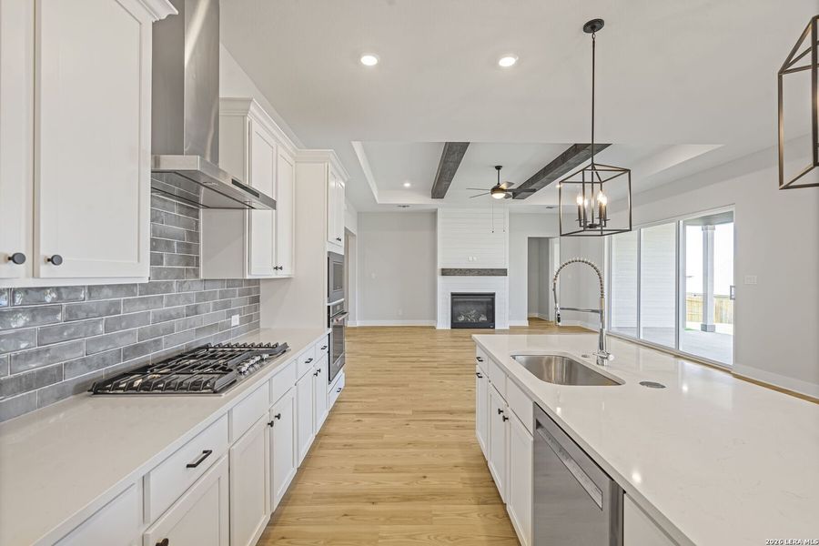 Furnished interior view inside a new home in Potranco West, Castroville (Image 6).