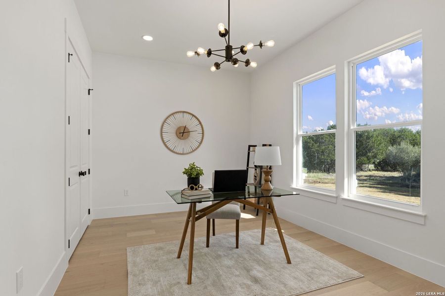 Furnished interior view inside a new home in , Bandera (Image 36).