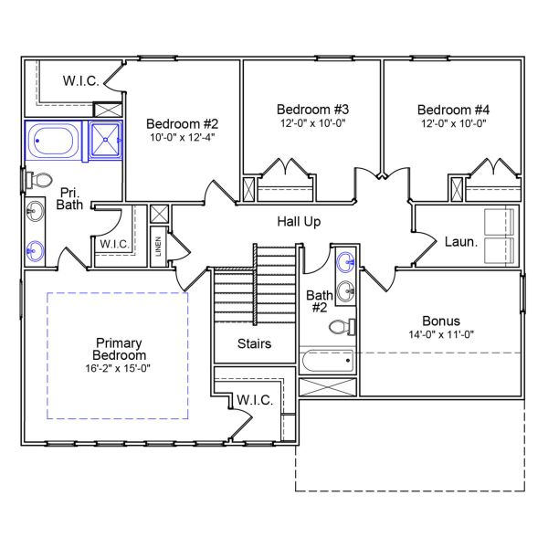 2D floor plan layout of this home in Pebble Branch, Chapin, SC (Image 3).