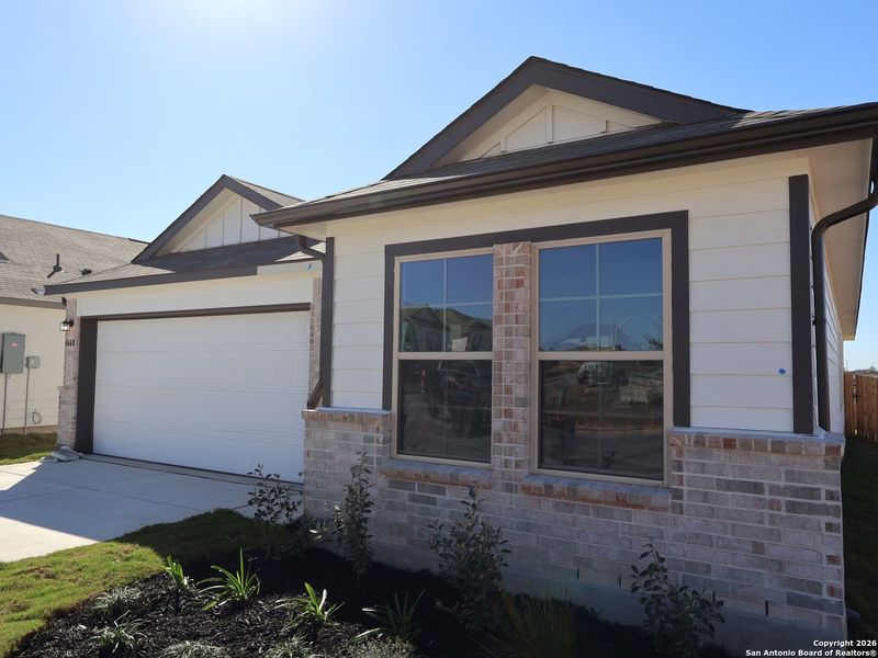 Exterior details and patio area of a home in Meadows at Clear Springs, New Braunfels (Image 17).