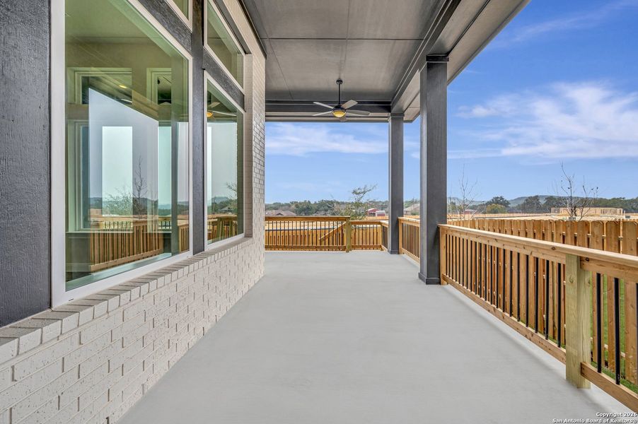 Exterior details and patio area of a home in Windsong - Reserve Series, Boerne (Image 28).