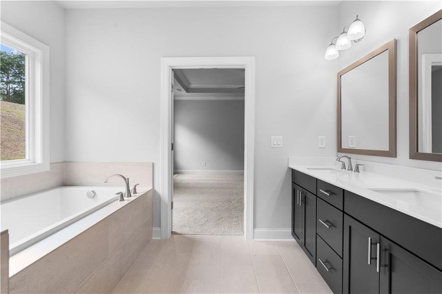 Furnished interior view inside a new home in Palisades Single Family, Cumming (Image 6).