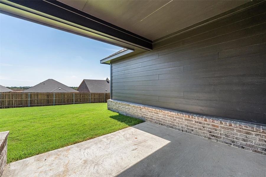 Exterior details and patio area of a home in Liberty Pointe, Gainesville (Image 19). Exterior details and patio area of a home in Liberty Pointe, Gainesville (Image 19).