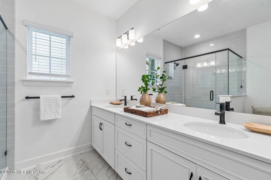 Furnished interior view inside a new home in Westerly Park at Wildlight - Courtyard Collection, Yulee (Image 15).