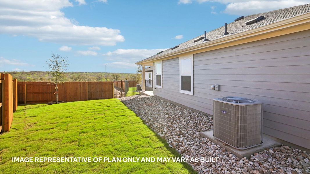 Representative exterior details of a home built from the The Lakeway by D.R. Horton in Revelry, Del Valle (Image 25).