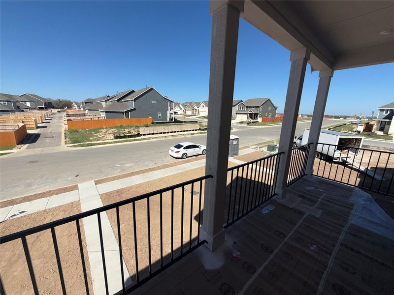 Exterior details and patio area of a home in Lariat, Liberty Hill (Image 7).