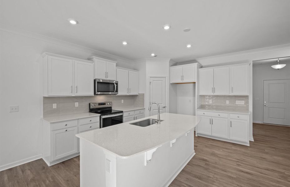 Furnished interior view inside a new home in Parkside Crossing, Charlotte (Image 12). Furnished interior view inside a new home in Parkside Crossing, Charlotte (Image 12).