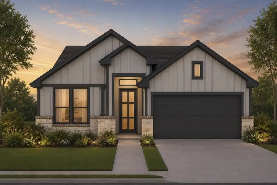 Representative exterior photo of a completed home built from the The Elm by Lillian Custom Homes in Hickory Hill, Sherman, TX (Image 21).
