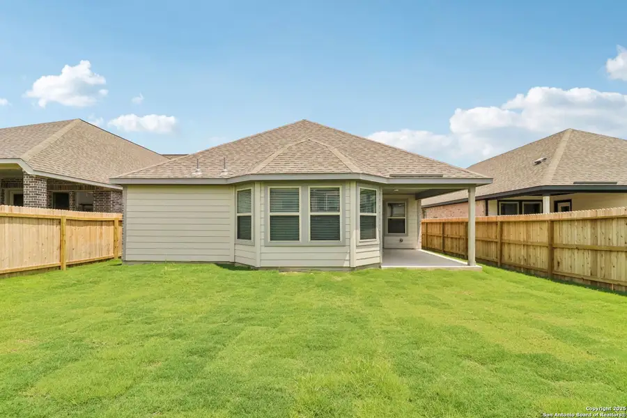 Front exterior of a new home in Kallison Ranch, San Antonio, TX, highlighting curb appeal (Image 20). Front exterior of a new home in Kallison Ranch, San Antonio, TX, highlighting curb appeal (Image 20).