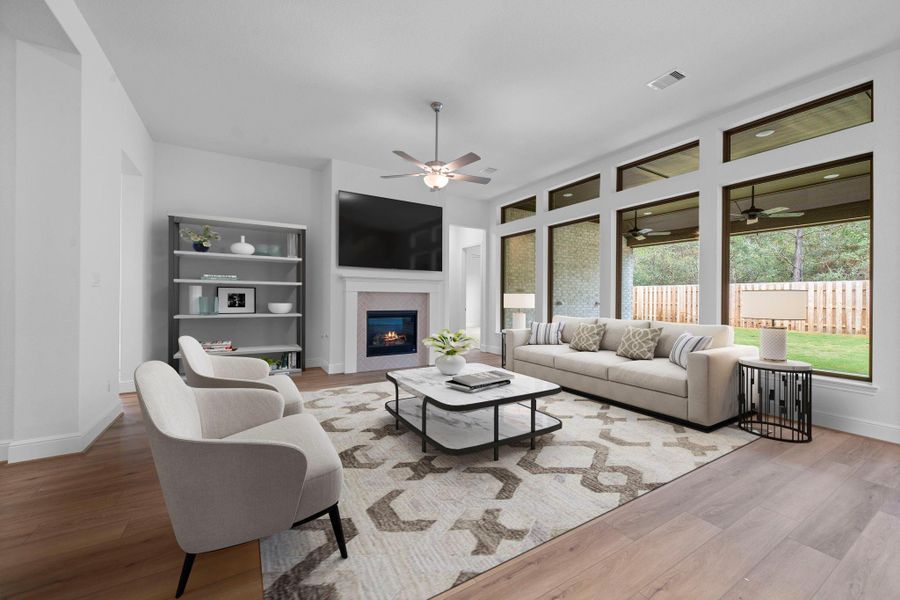 Furnished interior view inside a new home in Colton, Todd Mission (Image 7). Furnished interior view inside a new home in Colton, Todd Mission (Image 7).