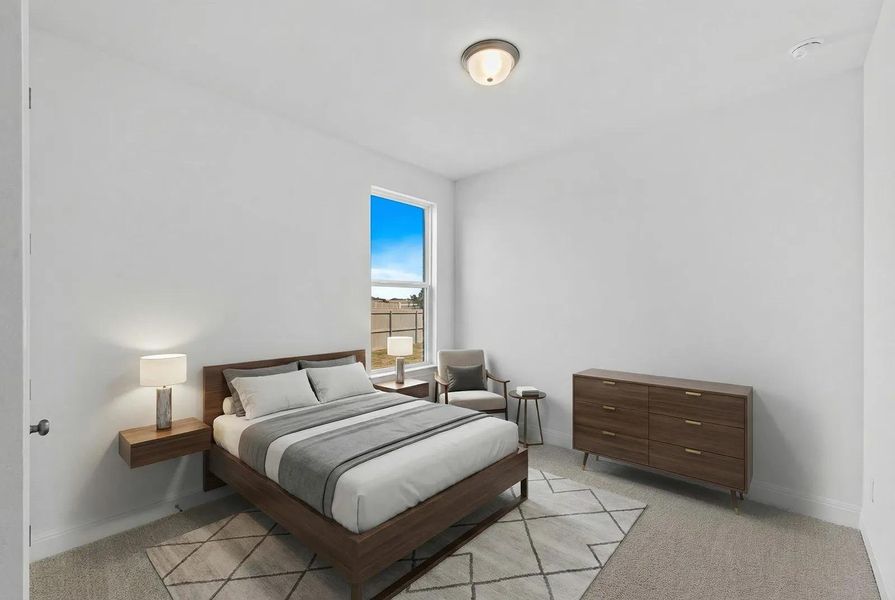 Furnished interior view inside a new home in The Colony - 50', Bastrop (Image 8).