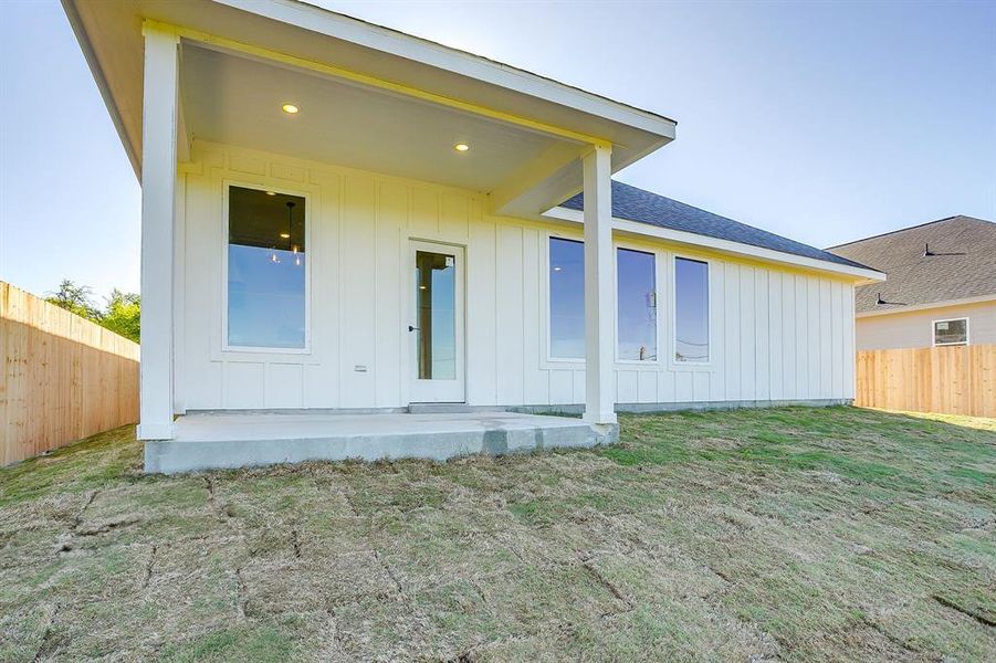 Exterior details and patio area of a home in , White Settlement (Image 31).
