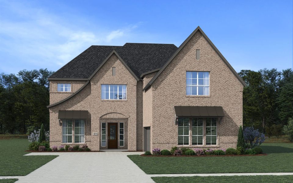 Representative exterior photo of a completed home built from the Santorini 60/65’s by Chesmar Homes in Prominence – Now Selling, San Antonio, TX (Image 5). Representative exterior photo of a completed home built from the Santorini 60/65’s by Chesmar Homes in Prominence – Now Selling, San Antonio, TX (Image 5).