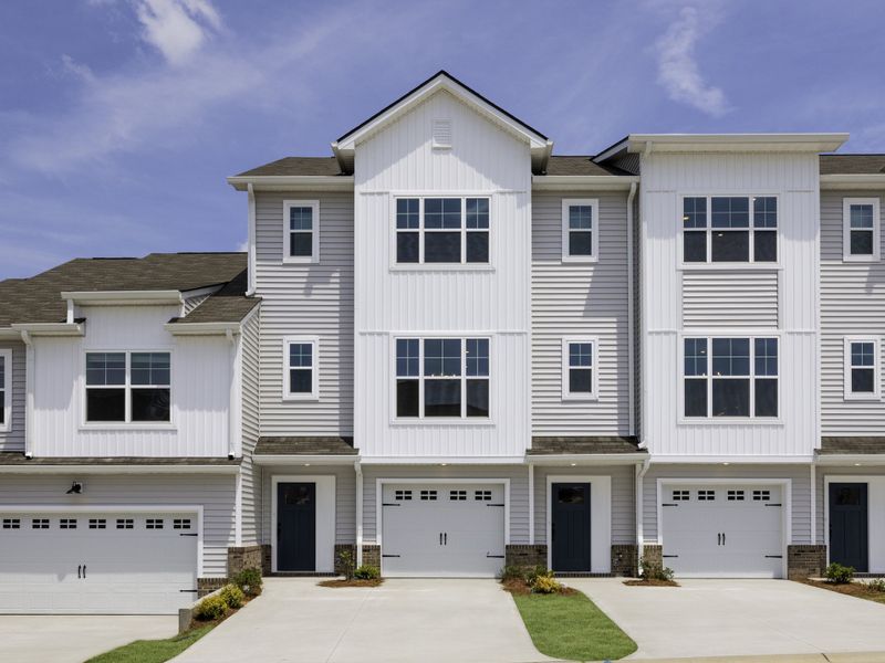 Front exterior of a new home in Miller Park, Greenville, SC, highlighting curb appeal (Image 1).
