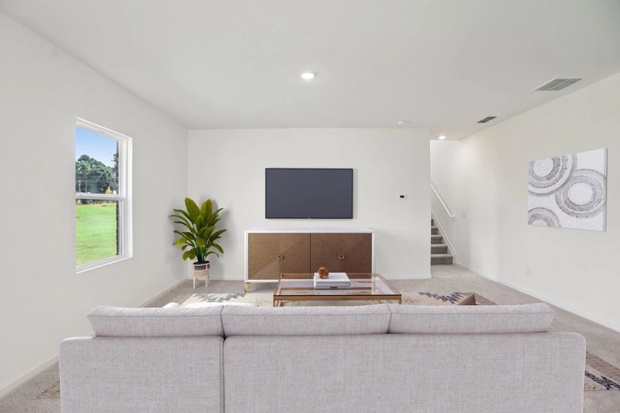 Representative furnished interior of a home built from the Splendor by Starlight Homes in Liberty Ranch, Liberty (Image 6).