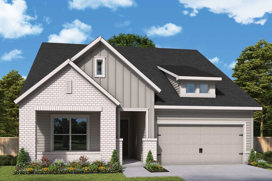 Representative exterior photo of a completed home built from the The Ridgeford by David Weekley Homes in Maple Grove at Towne Lake, Woodstock, GA (Image 12).