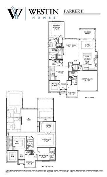 2D floor plan layout of this home in Cross Creek West, Fulshear, TX (Image 3).