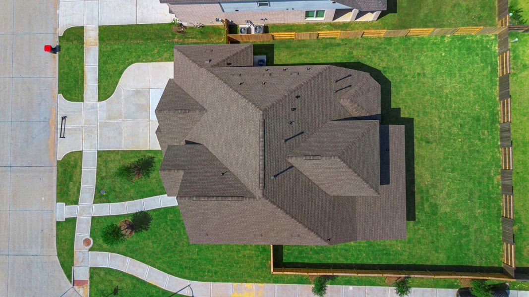 This aerial view of your home shows the amazing view of your lot. This aerial view of your home shows the amazing view of your lot.