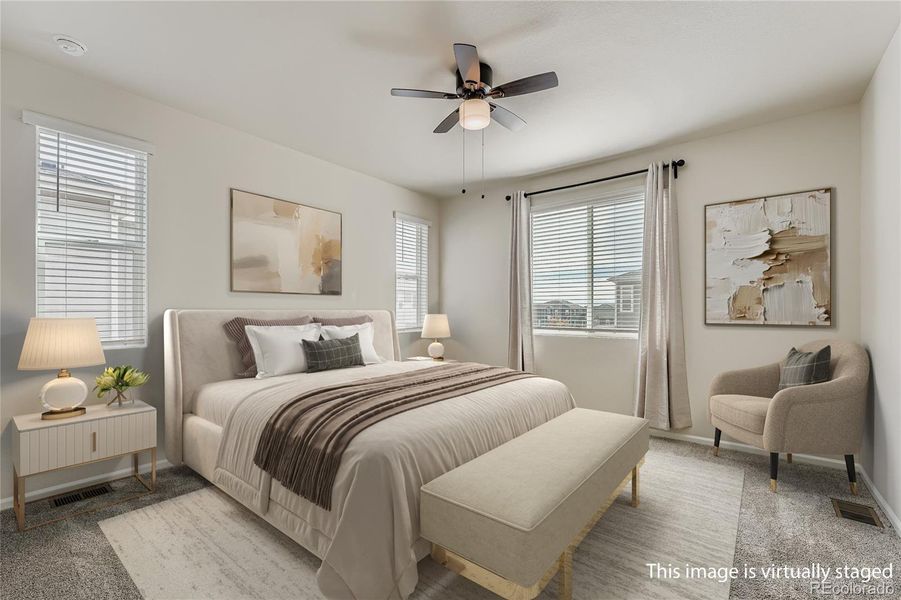 PRIMARY BEDROOM- VIRTUALLY STAGED