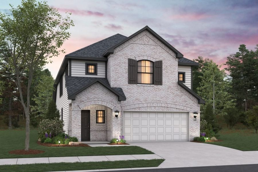 Representative exterior photo of a completed home built from the Holbrook II Mustang Meadows 40s by Brohn Homes in Mustang Meadows, Waller, TX (Image 7).