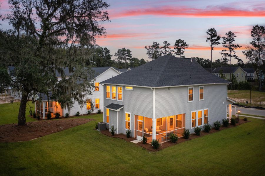 Exterior details and patio area of a home in Sweetgrass Station, Summerville (Image 38).