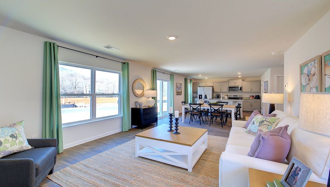 Furnished interior view inside a new home in Wildbrook Village, Waynesville (Image 12). Furnished interior view inside a new home in Wildbrook Village, Waynesville (Image 12).