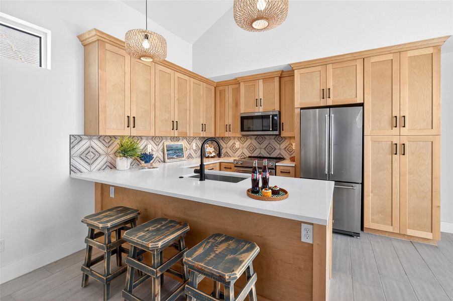 Furnished interior view inside a new home in , Port Aransas (Image 17).