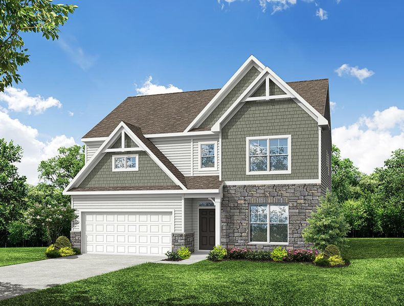 Representative exterior photo of a completed home built from the Canton by Eastwood Homes in Pisgah Park, Kernersville, NC (Image 9).