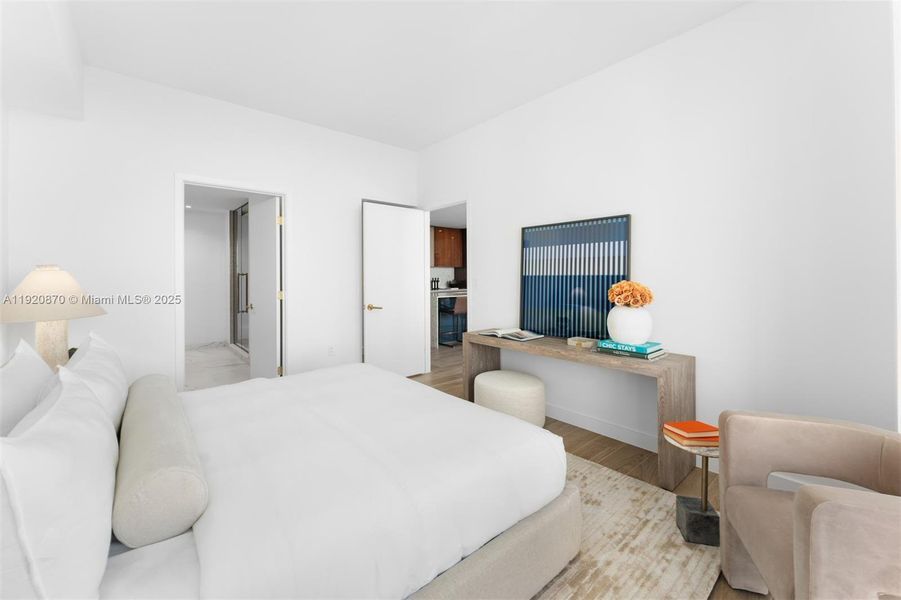 Furnished interior view inside a new home in , Miami (Image 24).