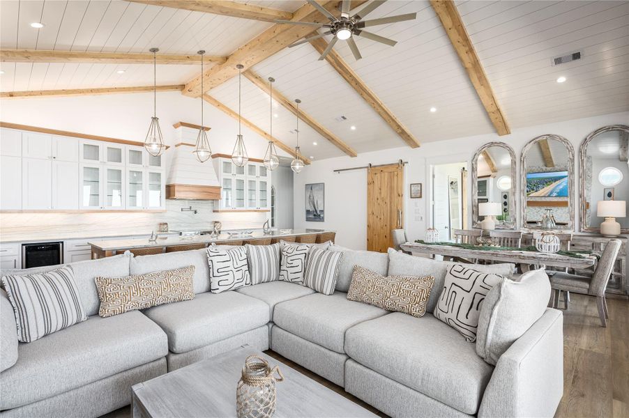 Furnished interior view inside a new home in , Bolivar Peninsula (Image 16).