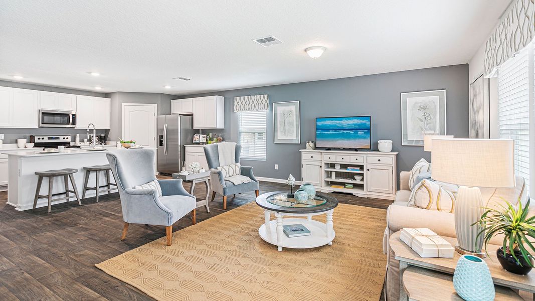 Representative furnished interior of a home built from the CALI by D.R. Horton in Palm Coast Homesites, Palm Coast (Image 10). Representative furnished interior of a home built from the CALI by D.R. Horton in Palm Coast Homesites, Palm Coast (Image 10).