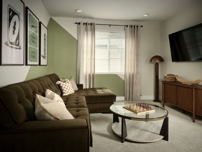 Representative furnished interior of a home built from the Spark Two by Brookfield Residential in Uplands, Westminster (Image 14).