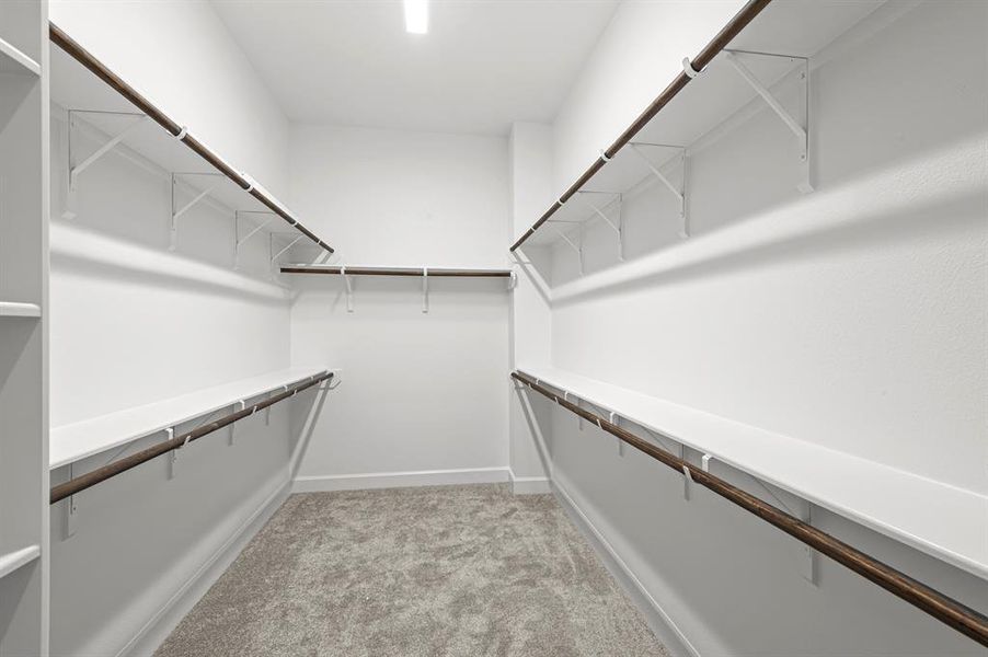 Large walk in closet with 10 ft ceiling!