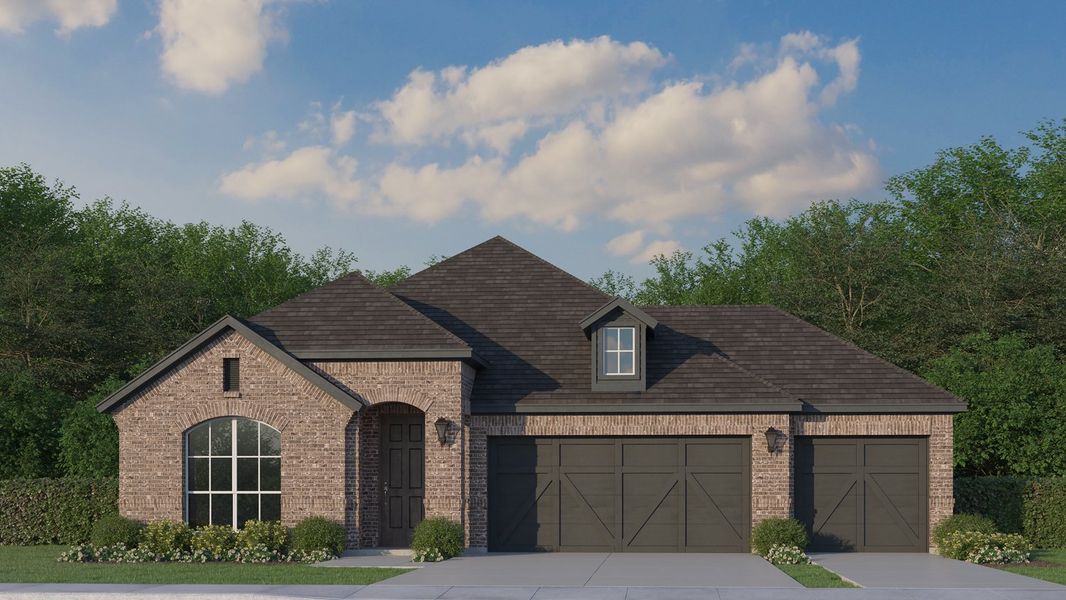 Plan 1522 Elevation A with 3 Car Garage Plan 1522 Elevation A with 3 Car Garage
