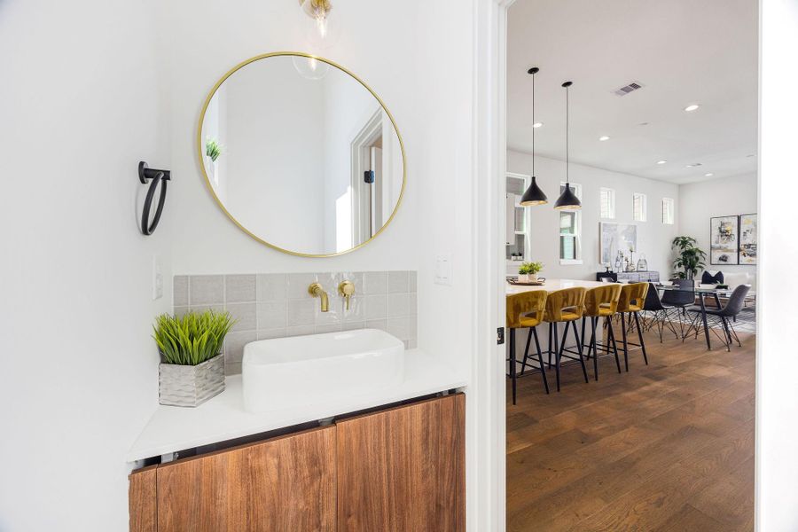 Half bathroom located on second floor