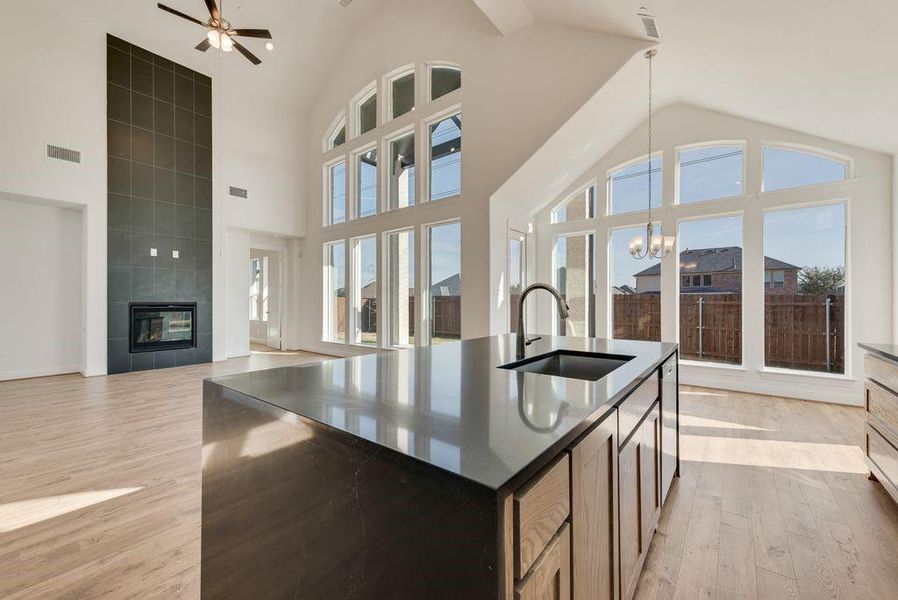 Furnished interior view inside a new home in Cedar Ridge Estates, Grand Prairie (Image 8). Furnished interior view inside a new home in Cedar Ridge Estates, Grand Prairie (Image 8).