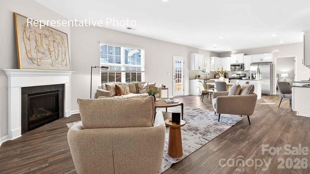 Furnished interior view inside a new home in Wallace Springs, Statesville (Image 11).