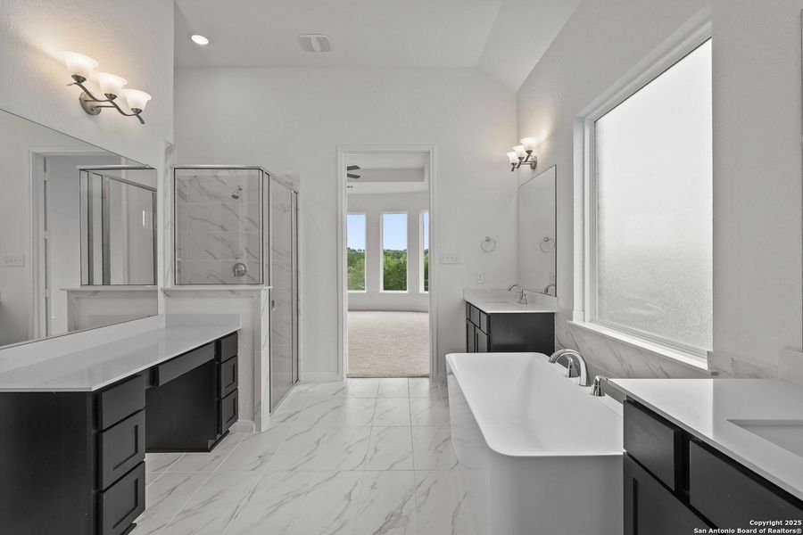 Furnished interior view inside a new home in Homestead 75', Schertz (Image 8).