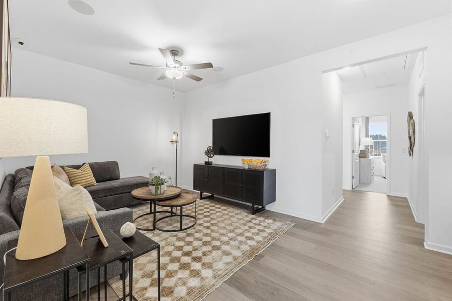 Furnished interior view inside a new home in Terraces at the Exchange, Indian Land (Image 18).