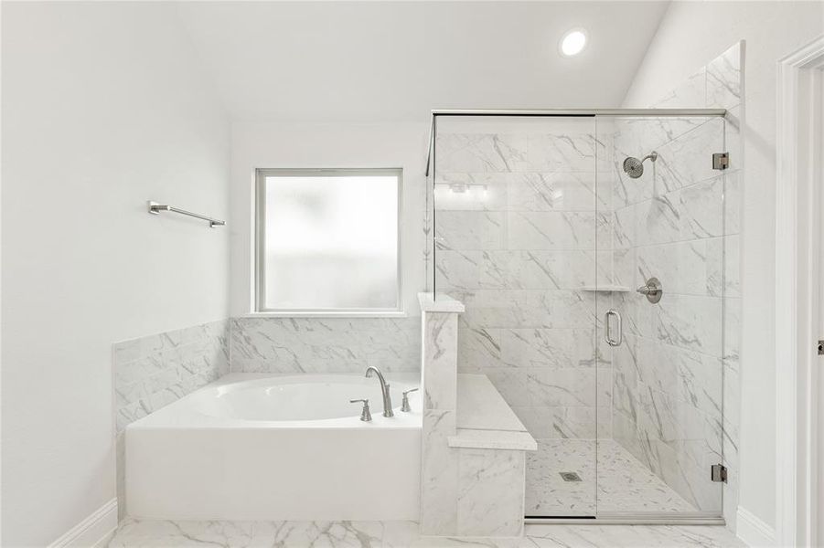 Furnished interior view inside a new home in Stone River Glen 60s, Royse City (Image 7).