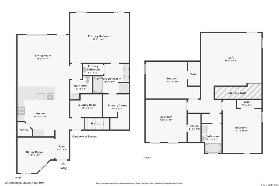 2D floor plan layout of this home in Avenida, Converse, TX (Image 4). 2D floor plan layout of this home in Avenida, Converse, TX (Image 4).