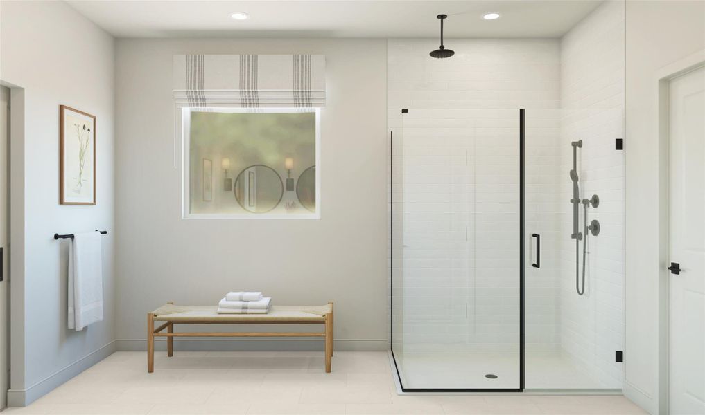 Luxurious primary bath (*Artist rendering used for illustration purposes only.) Luxurious primary bath (*Artist rendering used for illustration purposes only.)