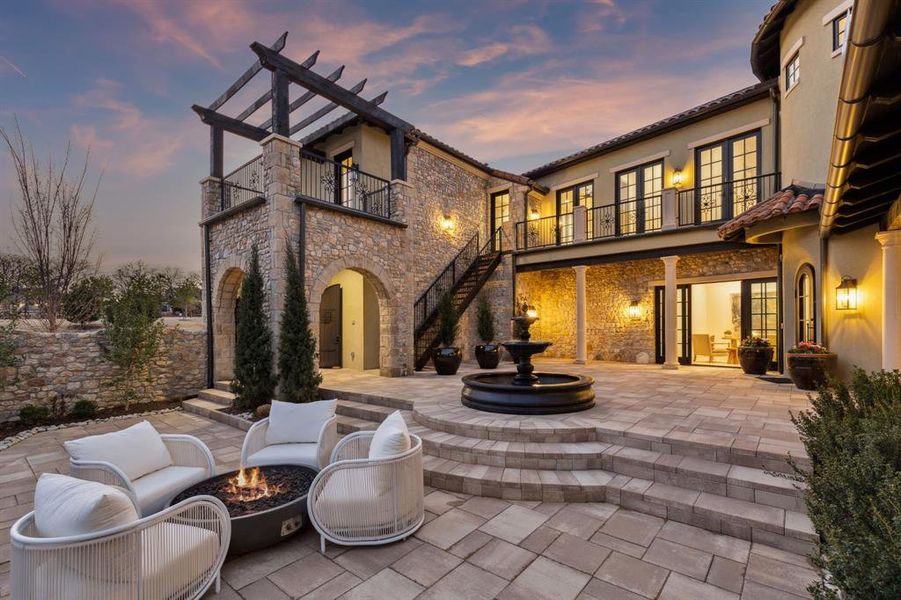Exterior details and patio area of a home in , Westlake (Image 28).
