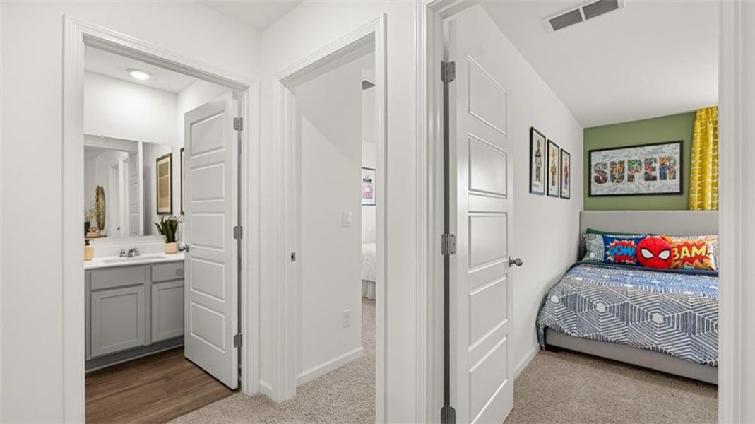 Furnished interior view inside a new home in The Gables at Agricultural Village, Perry (Image 12). Furnished interior view inside a new home in The Gables at Agricultural Village, Perry (Image 12).