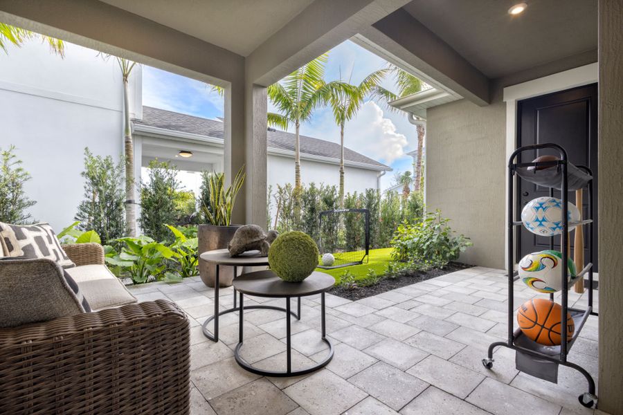 Representative exterior details of a home built from the Shasta by Mattamy Homes in Newfield, Palm City (Image 3).